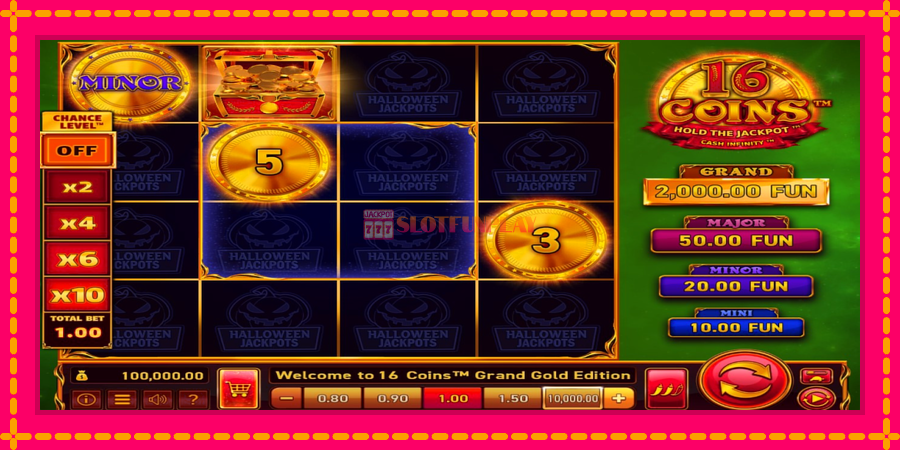 16 Coins Grand Gold Edition Halloween Jackpots - automato com gráficos brilhantes, foto 1