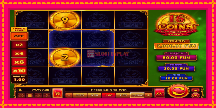 16 Coins Grand Gold Edition Halloween Jackpots - automato com gráficos brilhantes, foto 2