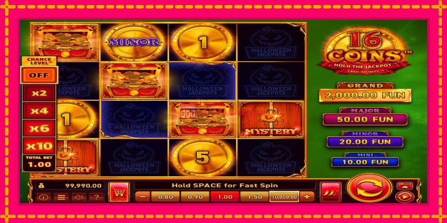 16 Coins Grand Gold Edition Halloween Jackpots - automato com gráficos brilhantes, foto 3