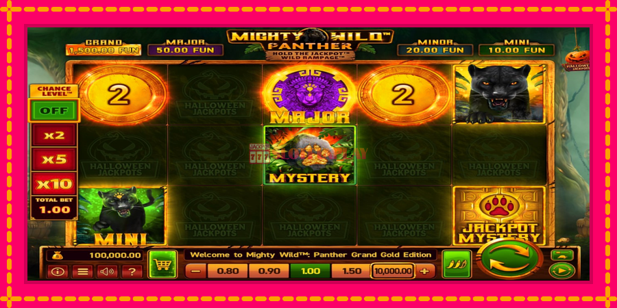 Mighty Wild: Panther Grand Gold Edition Halloween Jackpots - automato com gráficos brilhantes, foto 1