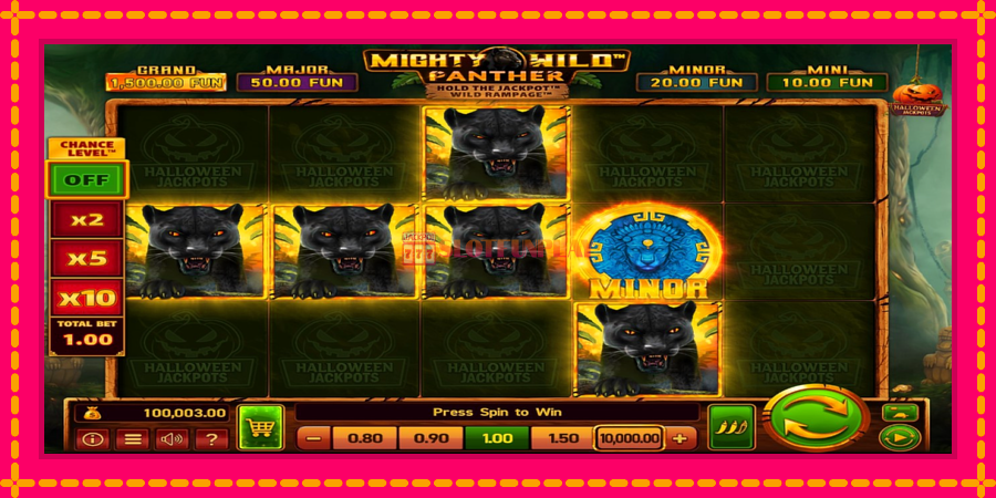 Mighty Wild: Panther Grand Gold Edition Halloween Jackpots - automato com gráficos brilhantes, foto 2