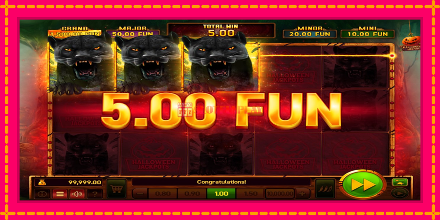 Mighty Wild: Panther Grand Gold Edition Halloween Jackpots - automato com gráficos brilhantes, foto 4