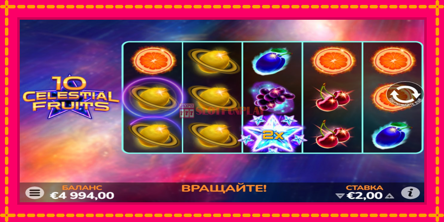 10 Celestial Fruits - automato com gráficos brilhantes, foto 2