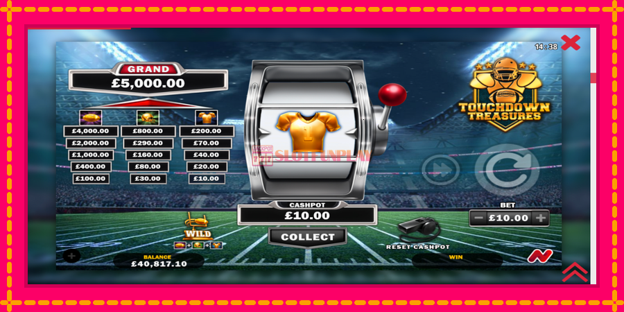 Touchdown Treasures - automato com gráficos brilhantes, foto 3