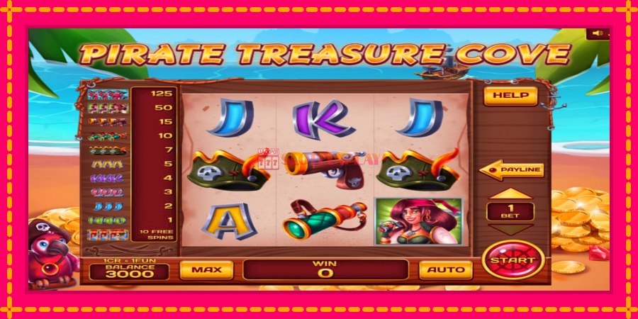 Pirate Treasure Cove Pull Tabs - automato com gráficos brilhantes, foto 1