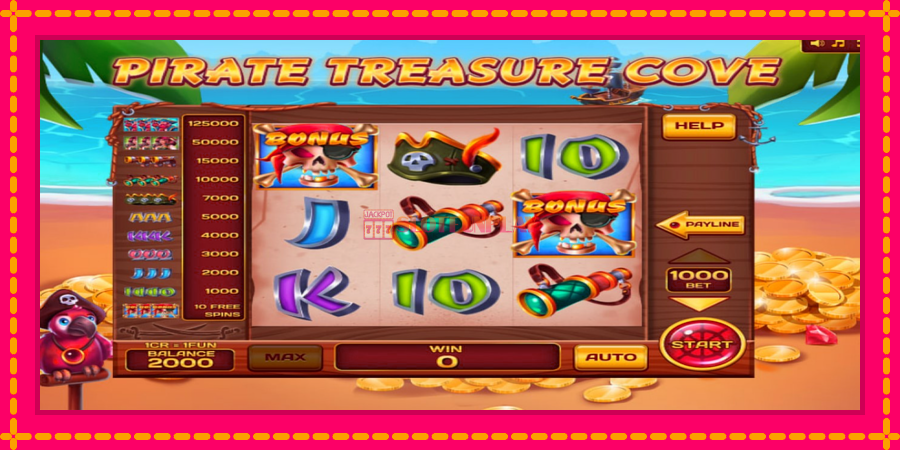 Pirate Treasure Cove Pull Tabs - automato com gráficos brilhantes, foto 2