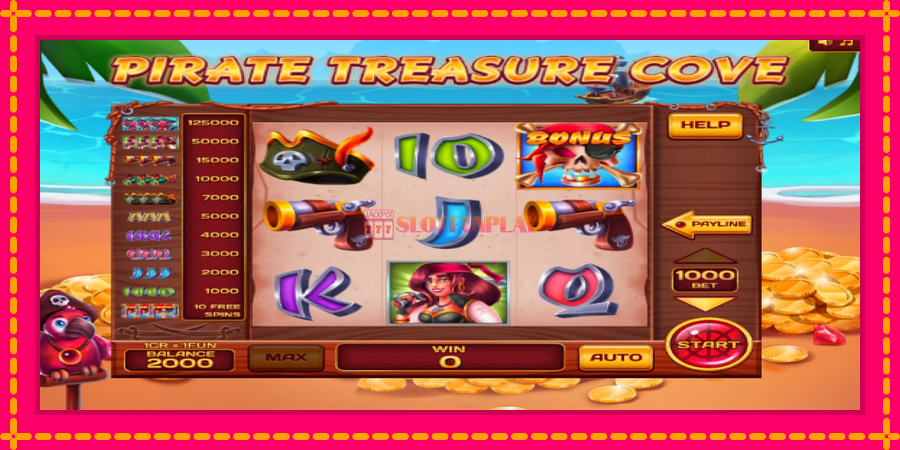 Pirate Treasure Cove Pull Tabs - automato com gráficos brilhantes, foto 3