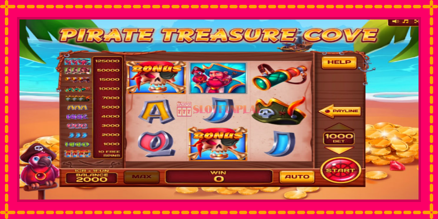 Pirate Treasure Cove Pull Tabs - automato com gráficos brilhantes, foto 4