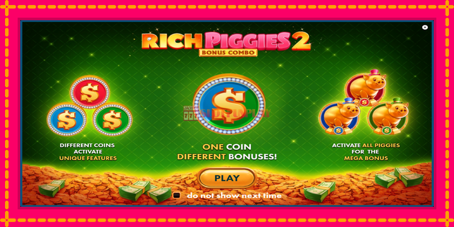 Rich Piggies 2: Bonus Combo - automato com gráficos brilhantes, foto 1