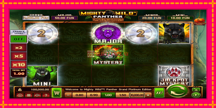 Mighty Wild: Panther Grand Platinum Edition Halloween Jackpots - automato com gráficos brilhantes, foto 1