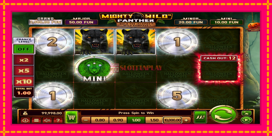 Mighty Wild: Panther Grand Platinum Edition Halloween Jackpots - automato com gráficos brilhantes, foto 2