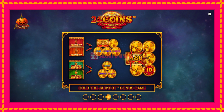 24 Coins Halloween Jackpots - automato com gráficos brilhantes, foto 1