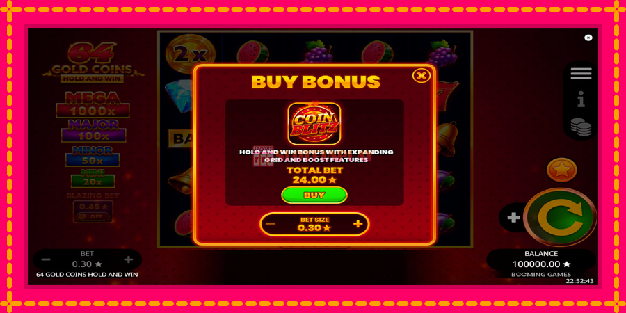 64 Gold Coins Hold and Win - automato com gráficos brilhantes, foto 5