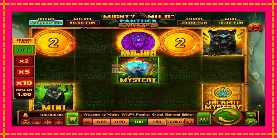 Mighty Wild: Panther Grand Diamond Edition Halloween Jackpots - automato com gráficos brilhantes, foto 1