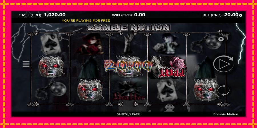 Zombie Nation - automato com gráficos brilhantes, foto 3