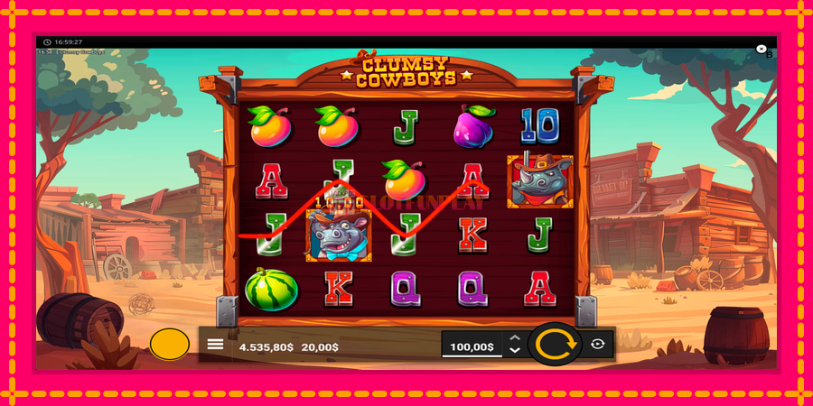 Clumsy Cowboys - automato com gráficos brilhantes, foto 7