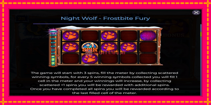 Night Wolf - Frostbite Fury - automato com gráficos brilhantes, foto 5