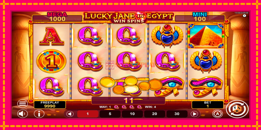 Lucky Jane in Egypt Win Spins - automato com gráficos brilhantes, foto 3