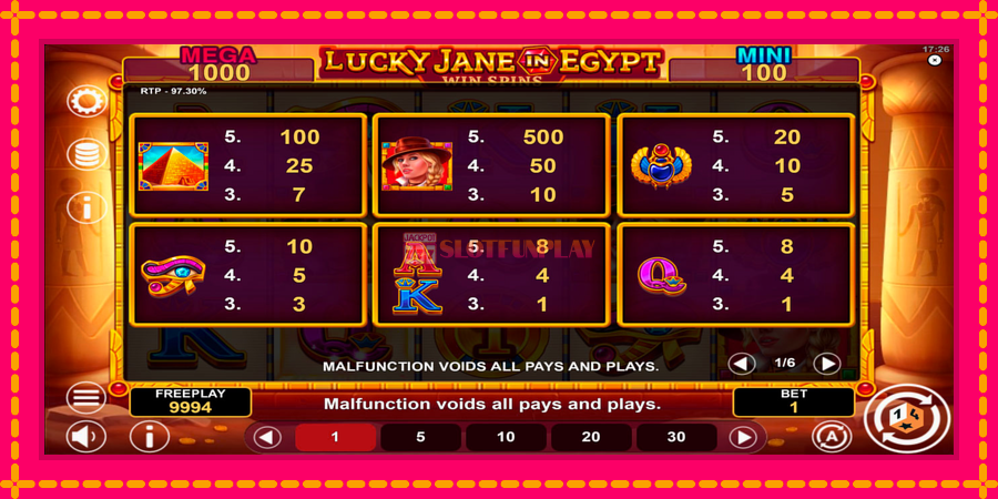 Lucky Jane in Egypt Win Spins - automato com gráficos brilhantes, foto 6