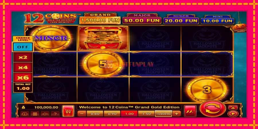 12 Coins Grand Gold Edition Halloween Jackpots - automato com gráficos brilhantes, foto 1