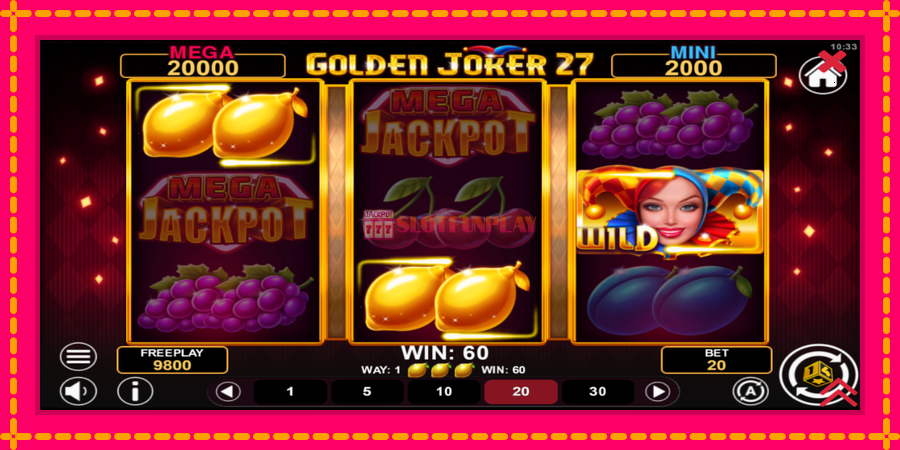 Golden Joker 27 Hold & Win - automato com gráficos brilhantes, foto 3