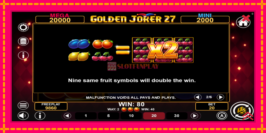 Golden Joker 27 Hold & Win - automato com gráficos brilhantes, foto 6